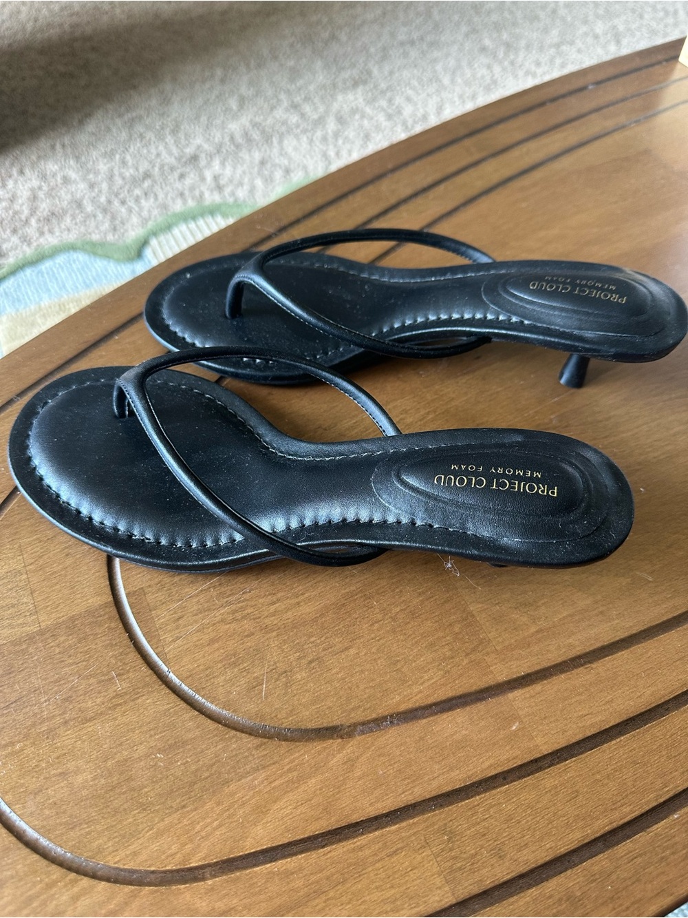 Project Cloud Black Memory Foam Sandals for Women